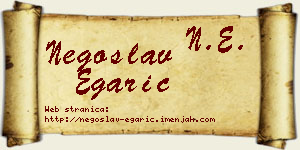 Negoslav Egarić vizit kartica